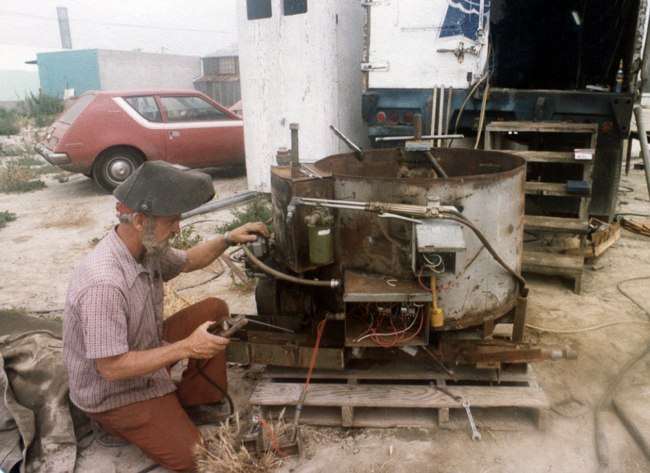 My father built a one of a kind cement mixer.