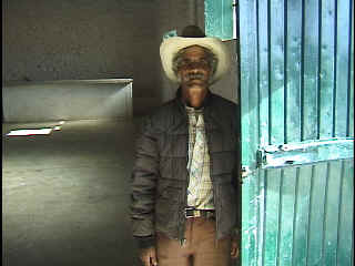 A volunteer at the clinic